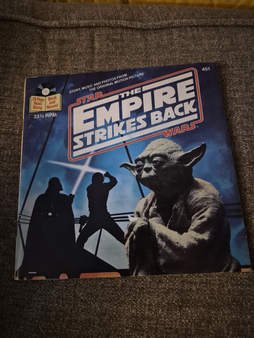 Star Wars Empire Strikes Back Read-Along Record — Blue and Black Cover
